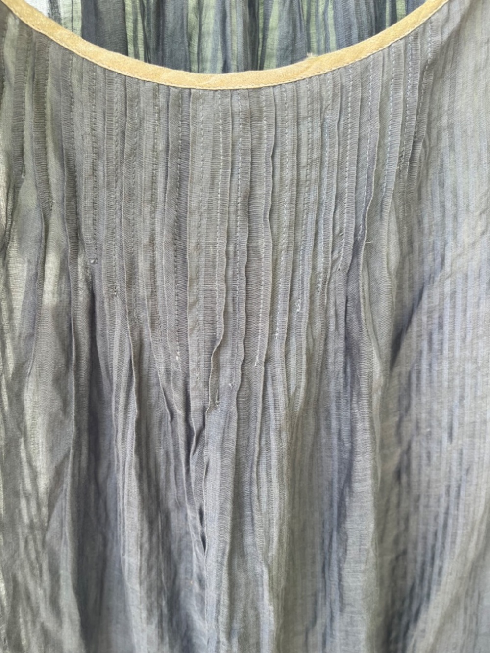 Thierry Colson sheer blue cotton silk blend dress TU size (French for ONE SIZE) - Picture 9 of 10